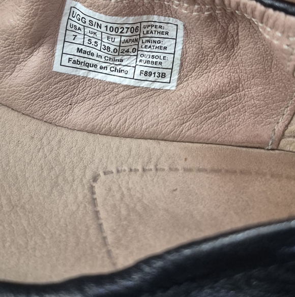 UGG Black Flats with Silver Accents - Picture 2 of 4